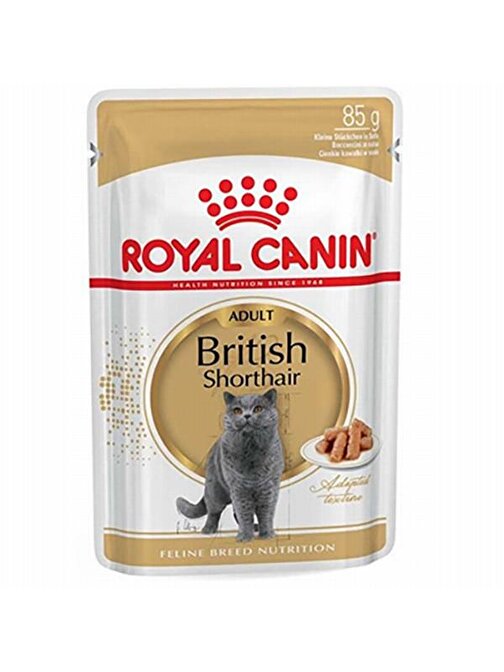 Royal Canin British Shorthair Adult Yetişkin Kedi Konservesi Pouch 6 Adet 85 gr