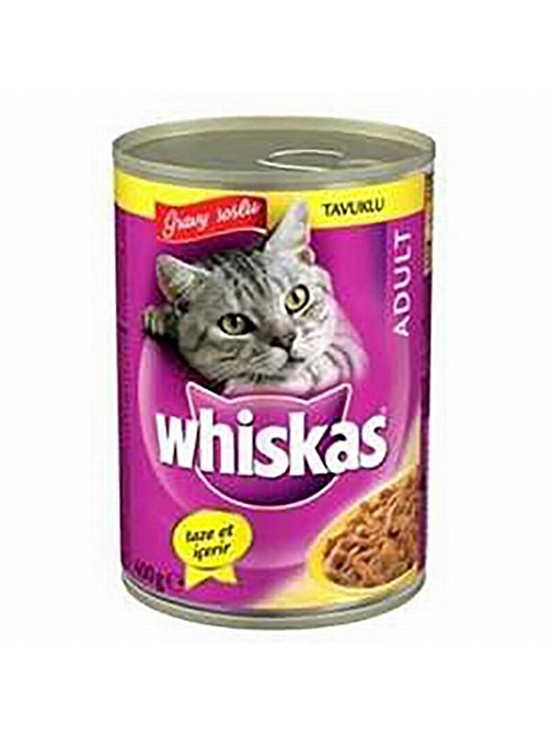 Whiskas gravy Soslu Tavuklu Yetişkin Kedi Konservesi 12 Adet 400 gr