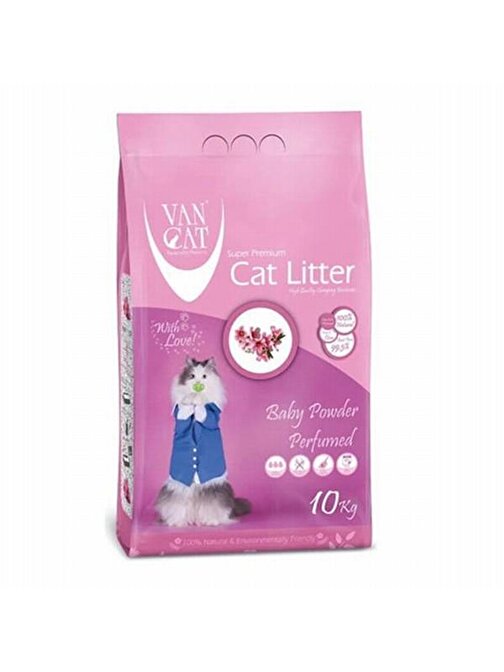 Van Cat Baby Powder Parfümlü İnce Kedi Kumu 2X10 Kg
