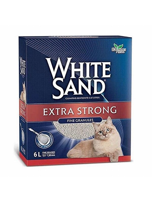 White Sand Extra Strong Cat Litter Extra Toplaklanan Kedi Kumu 2X6 Lt