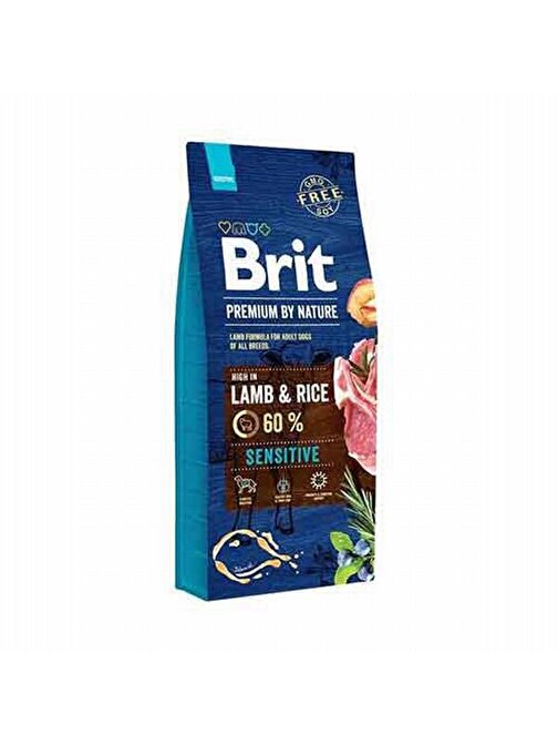 Brit Premium By Nature Adult Sensitive Lamb Kuzulu Yetişkin Köpek Maması 15 Kg