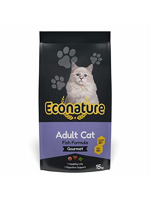 Econature Gurme Balıklı Yetişkin Kedi Maması 15 Kg