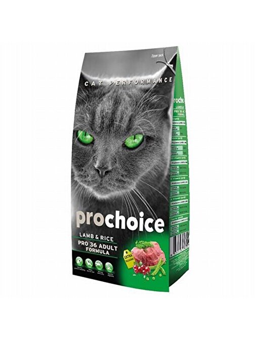 Prochoice pro 36 Kuzu Etli Yetişkin Kedi Maması 15 Kg