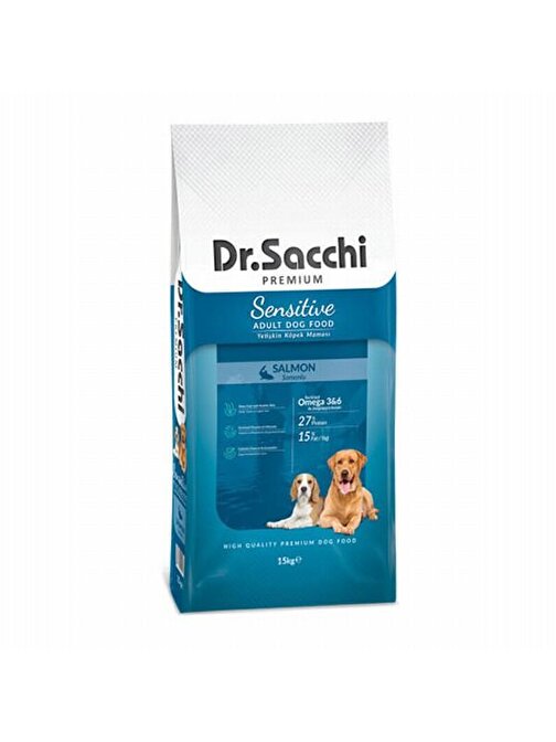 Dr.Sacchi Premium Sensitive Salmon Somonlu Yetişkin Köpek Maması 15 Kg
