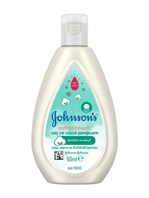 Johnson's Cottontouch Seyahat İçin Saç Ve Vücut Bebek Şampuanı 50 ml