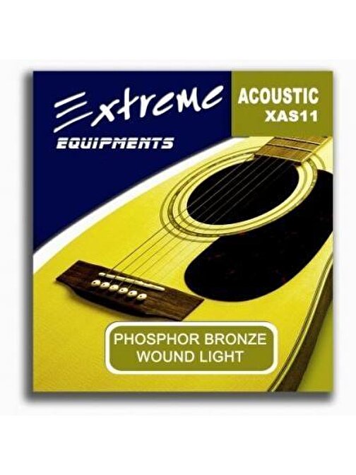 Extreme Xas11 Akustik Gitar Teli Siyah