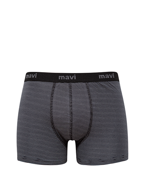 Mavi - Baskılı Gri Boxer 0910434-32174