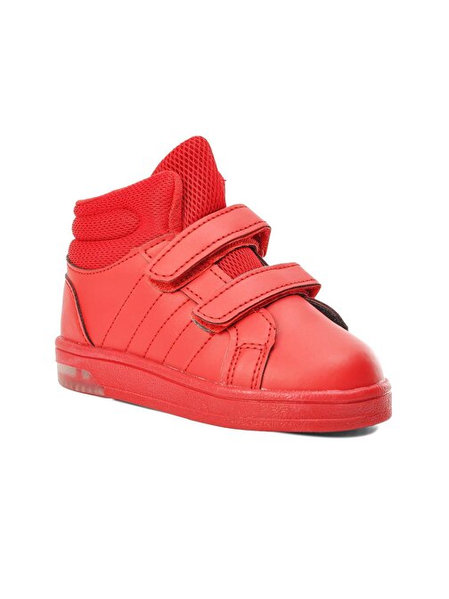Cool Pepe Uzun-B Kırmızı Çocuk Cırtlı Hi Sneaker 25