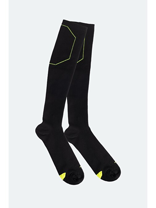 Aytuğ Unisex Compression Diz Üstü Siyah Koşu Ve Spor Çorabı