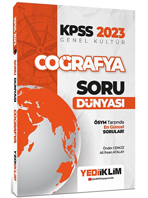 Yediiklim Yayınları Yediiklim Yayınları 2023 KPSS Genel Kültür Coğrafya Soru Dünyası