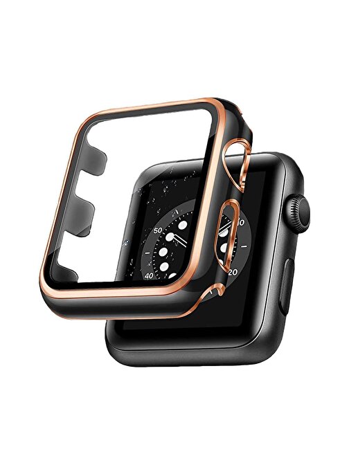 Binano Apple Watch 42Mm Star Kasa Ve Ekran Koruyucu Rose Gold