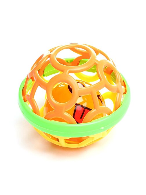 Can-Em OyuncakPlastik Çıngıraklı Emekleme Topu Çok Renkli