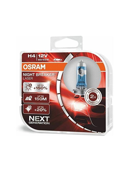 Osram Night Breaker Laser H4 Ampul Takımı