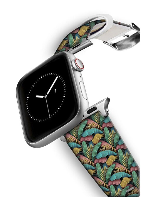 Lopard Apple Watch Kordon 42 - 44 - 45 - 49 mm Amazon Yeşil Silikon Akıllı Saat Kordonu