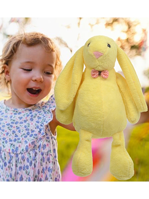 Sole Hediyeli- Uyku Arkadaşım Uzun Kulak Bunny Peluş Tavşan 65 Cm