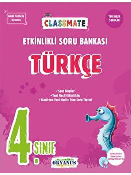 Okyanus Yayıncılık 4. Sınıf Classmate Türkçe Etkinlikli Soru Bankası
