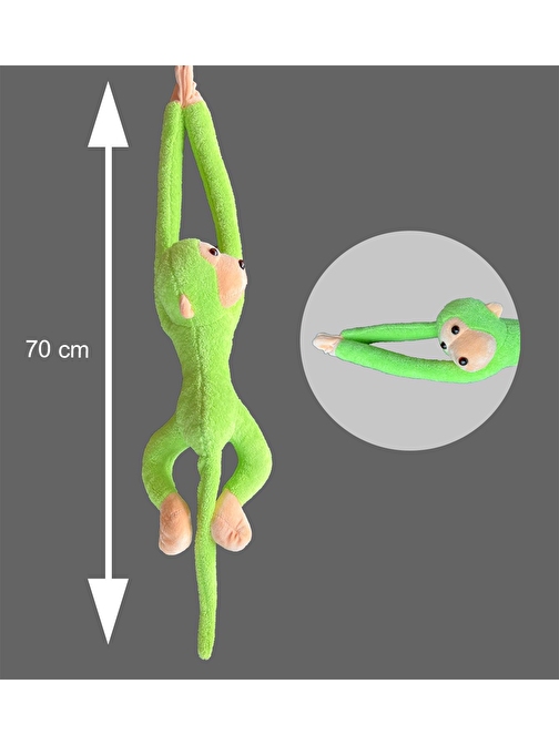 Sole Sevimli Peluş Maymun Oyuncak , Elleri Yapışabilen 70 Cm