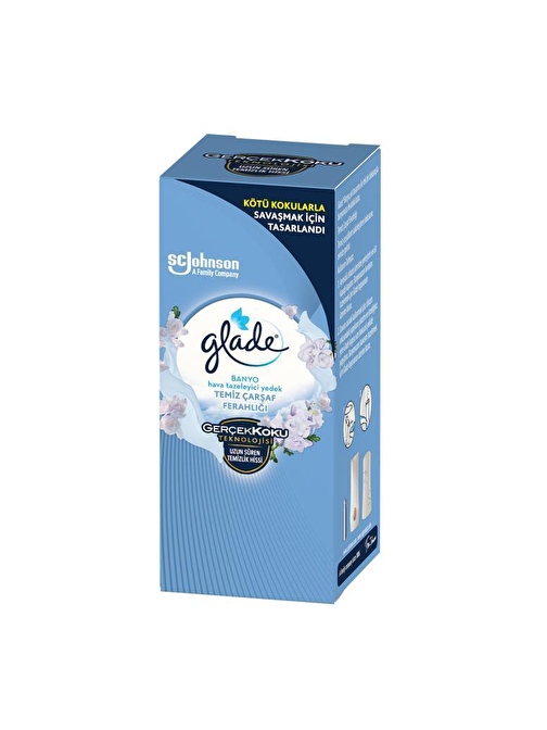 Glade Banyo Hava Tazeleyici Yedek Temiz Çarşaf Ferahlığı, 10 ml