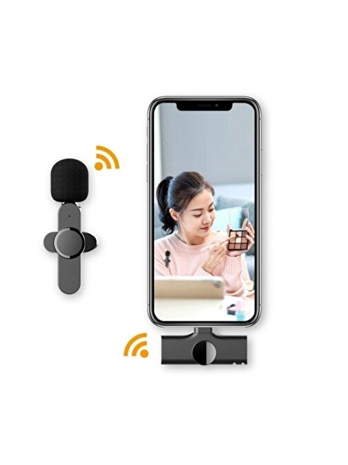 Pazariz 3.5 mm Mini Jack Wireless Bluetooth Android Telefon Girişli Kablosuz Yaka Mikrofonu