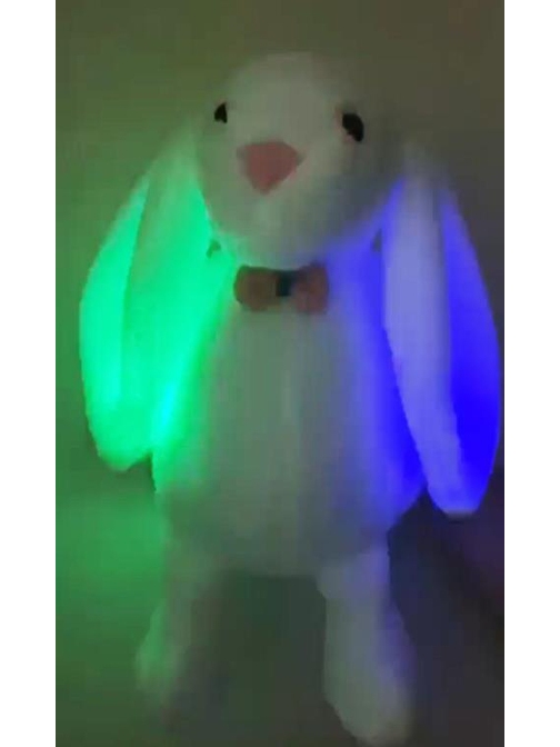 Sole Led Işıklı, Uyku Arkadaşı Uzun Kulak Bunny Peluş Tavşan 65Cm