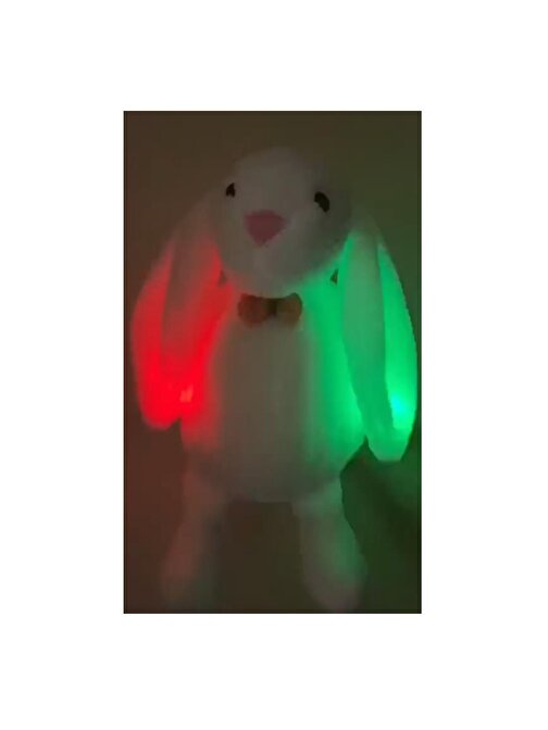 Sole Led Işıklı, Uyku Arkadaşı Uzun Kulak Bunny Peluş Tavşan 65Cm