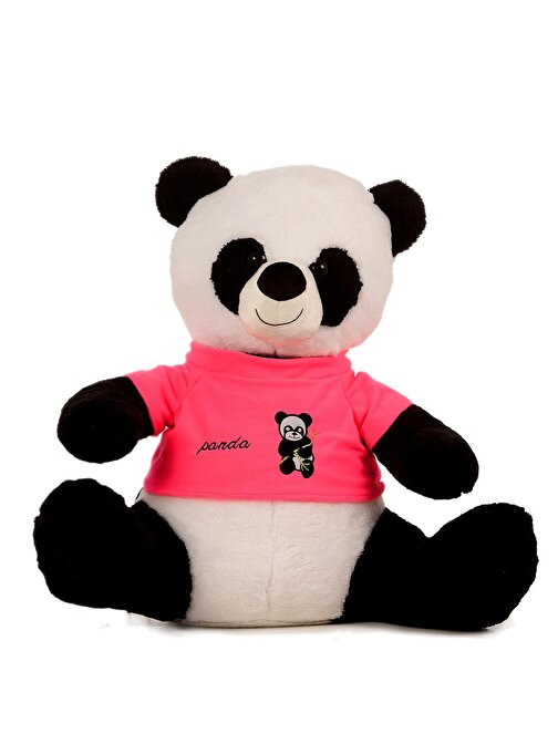 Sole 1.Kalite Tshirtlü Sevimli Peluş Panda - 90 Cm
