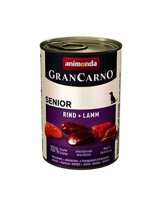 Animonda Gran Carno Senior Sığır Etli Kuzulu Yaşlı Köpek Konservesi 400 Gr