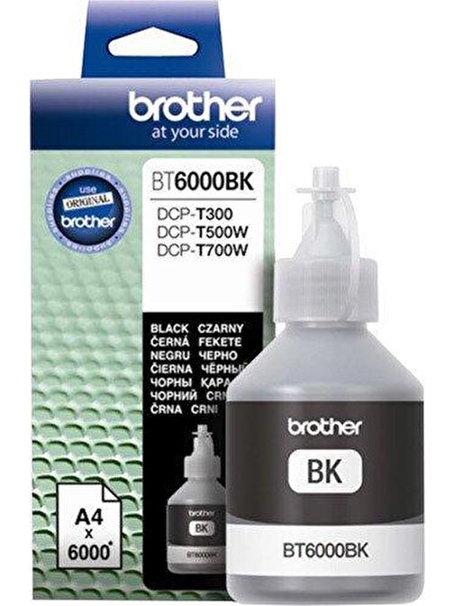 Brother Bt6000Bk Orijinal Siyah Mürekkep Kartuş 6.000 Sayfa