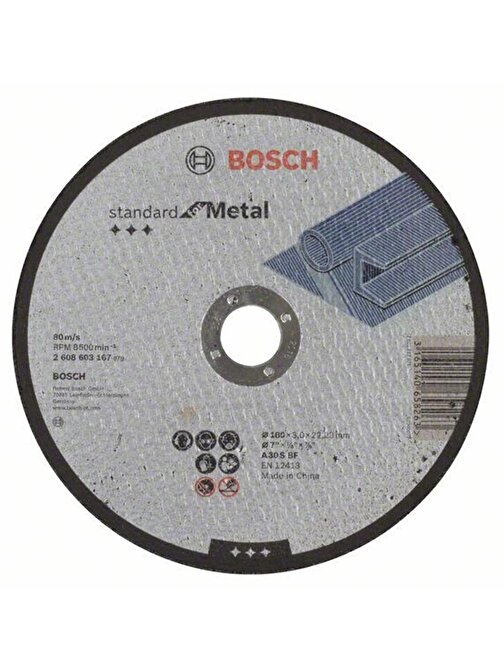 Bosch 180*3Mm Standard Seri Düz Metal Kesme Diski (Taş) - 2608603167