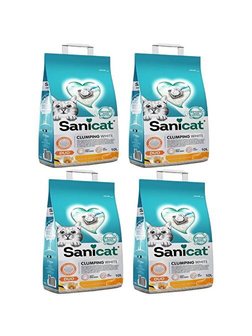 Sanicat Vanilya Mandalina Kokulu Kedi Kumu 10Lt *4 Adet