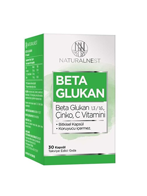 NaturalNest Beta Glukan 30 Hard Kapsül