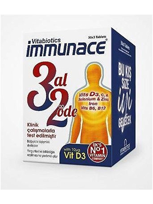 Vitabiotics İmmunace 3'Lü Paket 30 Tablet