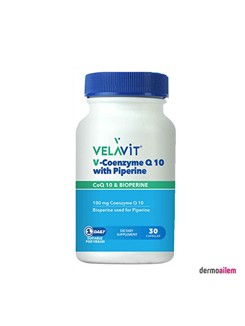 Velavit Coenzyme Q10 With Piperine 30 Kapsül