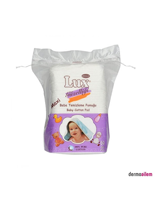 Lux Maxi Kare Bebe Temizleme Pamuğu 60 Adet