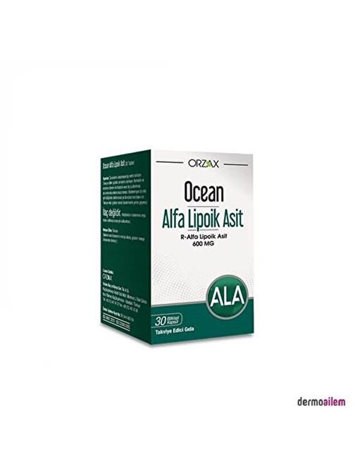 Orzax Ocean Alfa Lipoik Asit 600 Mg 30 Tablet