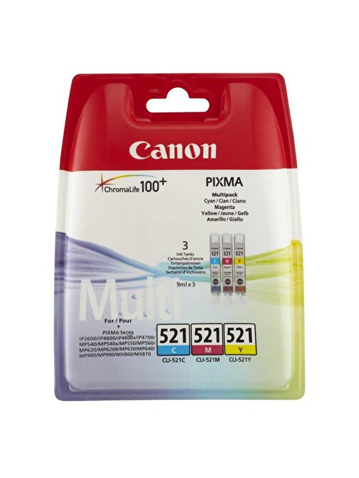 Canon Clı-521Cmy 2934B010 Orijinal Renkli Mürekkep Kartuş