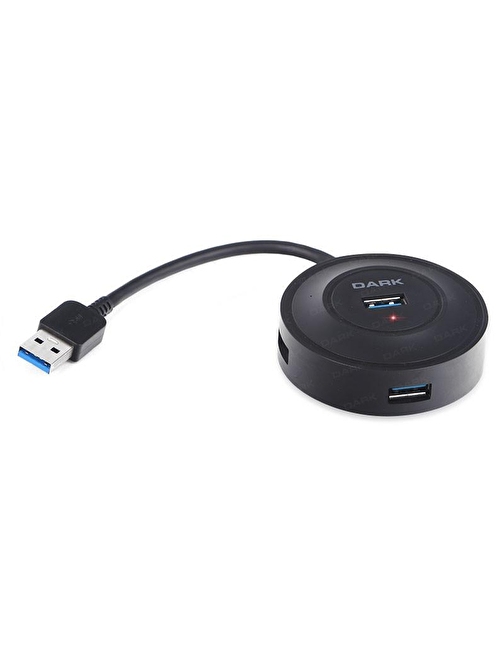 Dark AC-USB344 4 Portlu USB 3.0 Dahili Kablolu Type-C Usb Çoğaltıcı Siyah