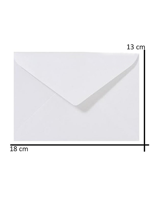 İstisna Kağıt Davetiye Zarfı 13x18 cm Beyaz 500 Adet