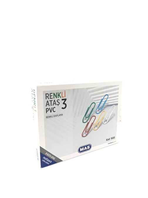 Mas Multipack Renkli Ataş Pvc Kaplı 28 Mm. 8X50 400 Adet 1666