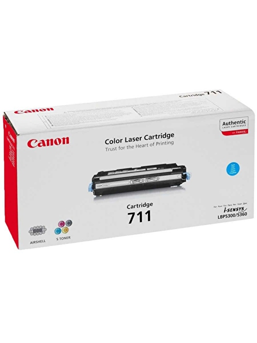 Canon CRG-711-1659B002 Uyumlu Doldurmalı Orjinal Cyan Lazer Toner