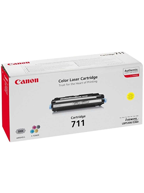 Canon CRG-711-1657B002 Uyumlu Doldurmalı Orjinal Sarı Lazer Toner