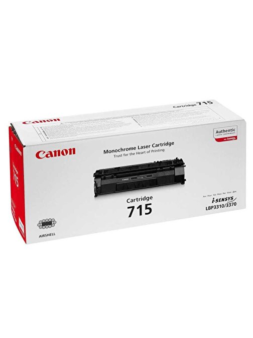 Canon CRG-715-1975B002 Uyumlu Doldurmalı Orjinal Siyah Lazer Toner