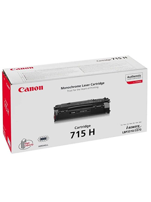 Canon CRG-715H-1976B002 Uyumlu Yüksek Kapasiteli Doldurmalı Orjinal Siyah Lazer Toner