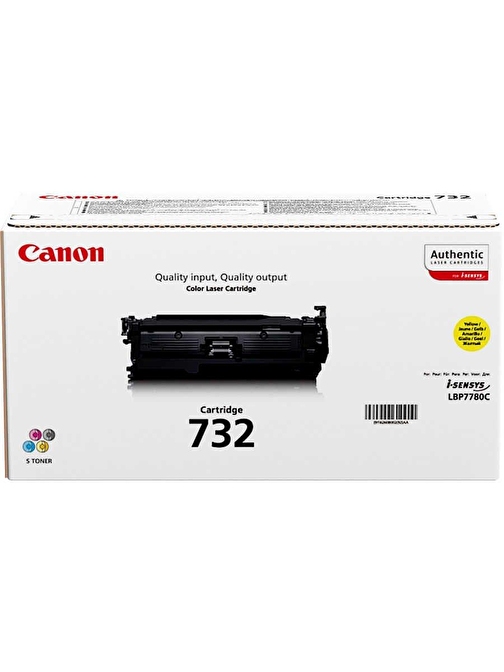 Canon CRG-732-6260B002 Uyumlu Doldurmalı Orjinal Sarı Lazer Toner