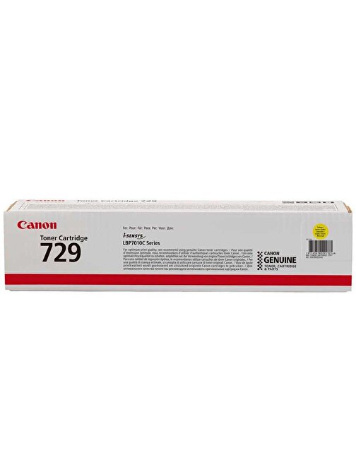 Canon CRG-729-4367B002 Uyumlu Doldurmalı Orjinal Sarı Lazer Toner