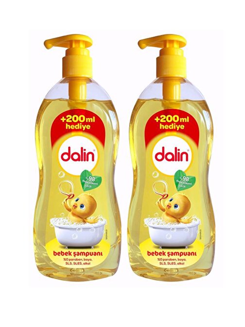 Dalin Günlük Kullanım İçin Bebek Şampuanı 2 Adet 700 ml + 200 ml