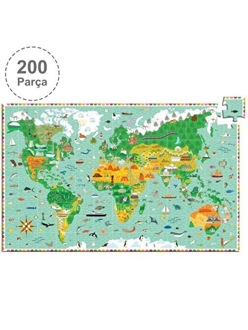Djeco Klasik Puzzle 200 Parça Around The World