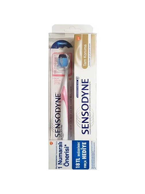 Sensodyne Tam Koruma Diş Macunu + Diş Fırçası Hediyeli