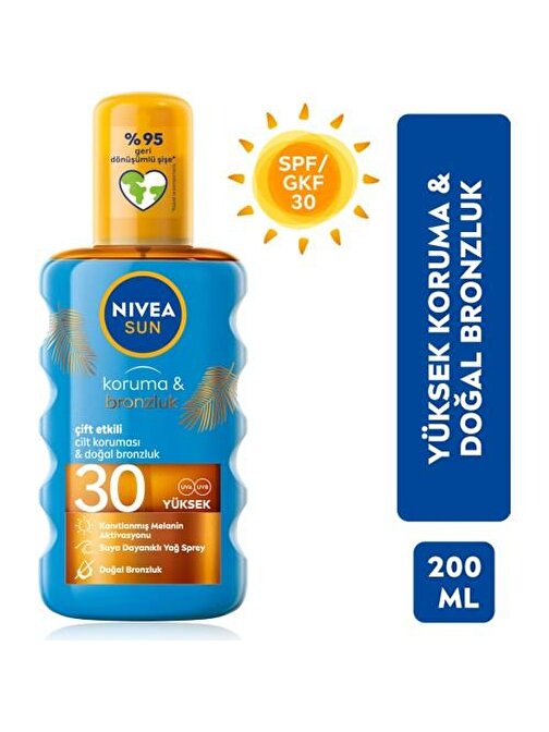 Nivea Sun Koruma&Bronzluk Arttırıcı Güneş Yağı Spf 30 200 ml
