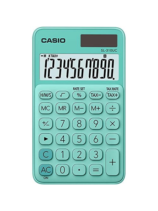 Casio SL-310UC-GN Cep Tipi 10 Hane Yeşil Hesap Makinesi